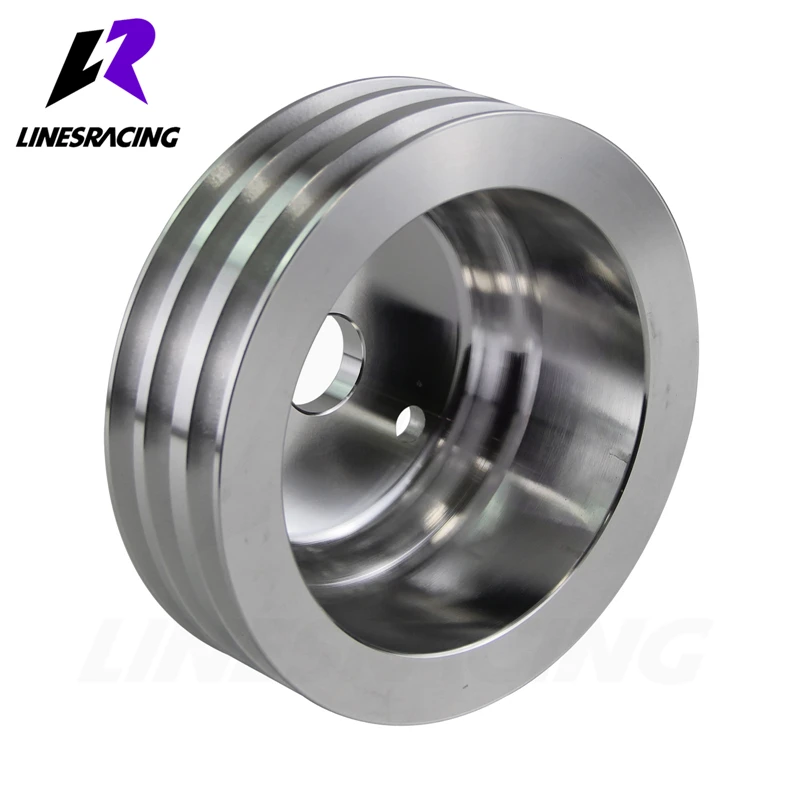 Подходит для небольших BlockChevy живые обои Алюминий 3 паз шкив коленчатого вала