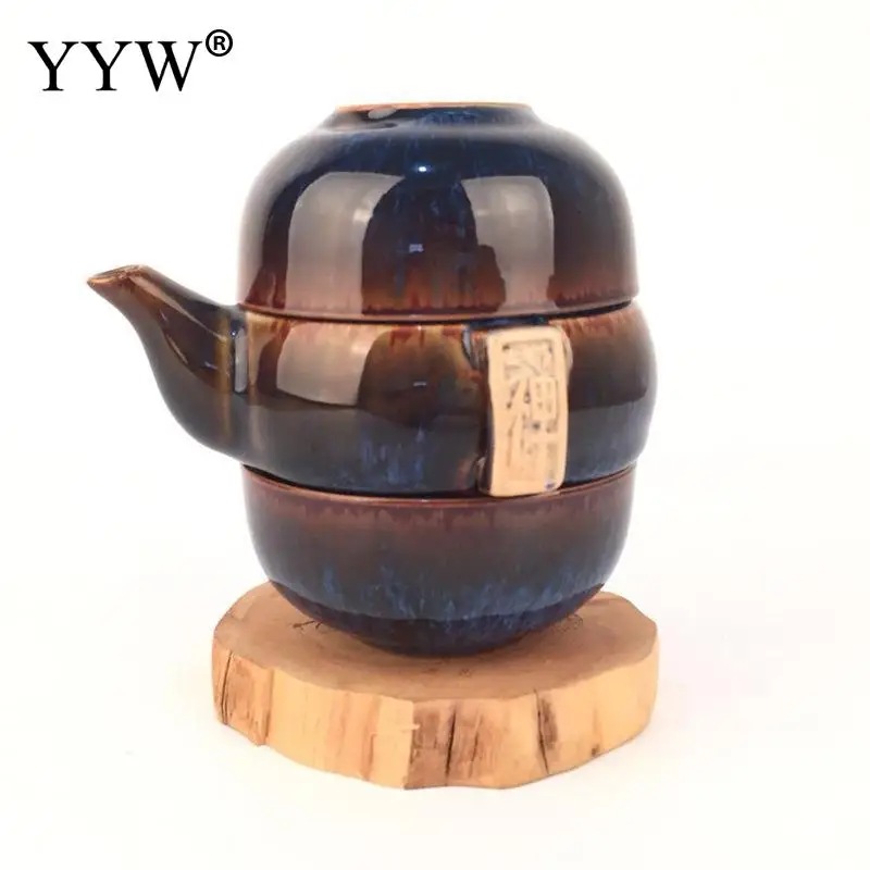 

Drinkware Accessories Portable Travel Kung Fu Tea Sets Ceramic Teapot Teacups Kettles Coffee Container Porcelain Teaset