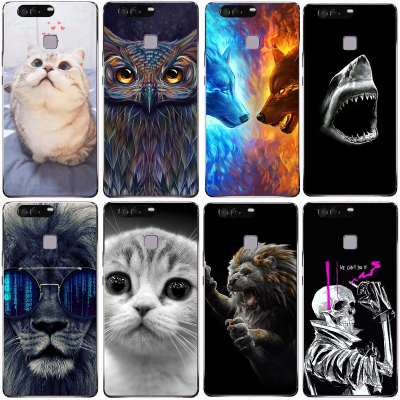 Чехол для Huawei P9 Lite чехол с рисунком розы волка мягкий силиконовый телефона HUAWEI LITE