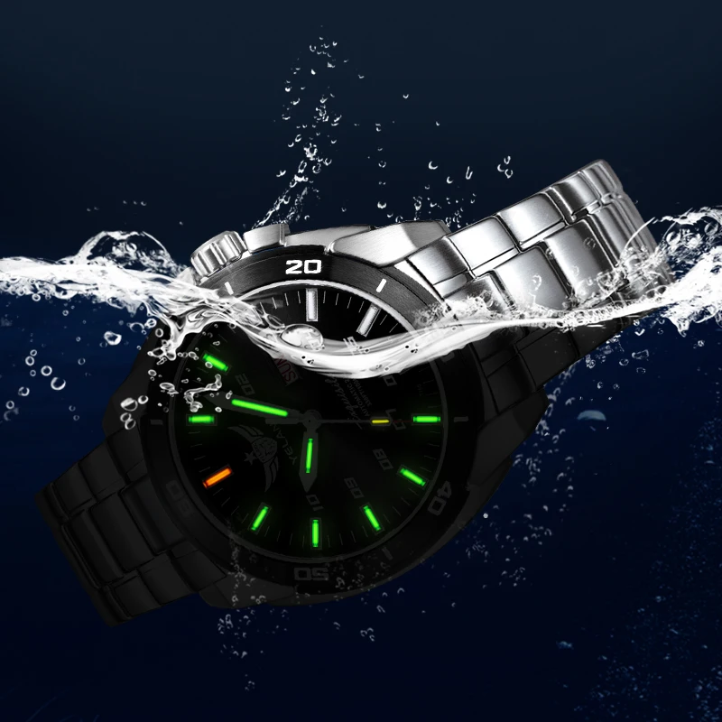 Мужские часы T100 с Тритием мужские Yelang автоматические механические наручные H3