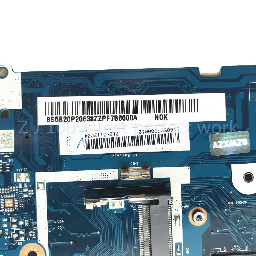Для LENOVO IDEAPAD 320-15IAP материнская плата для ноутбуков FRU 5B20P20638 W/N3350 2G DG424/DG524 NM-B301 DDR3L мб тестирование Быстрая