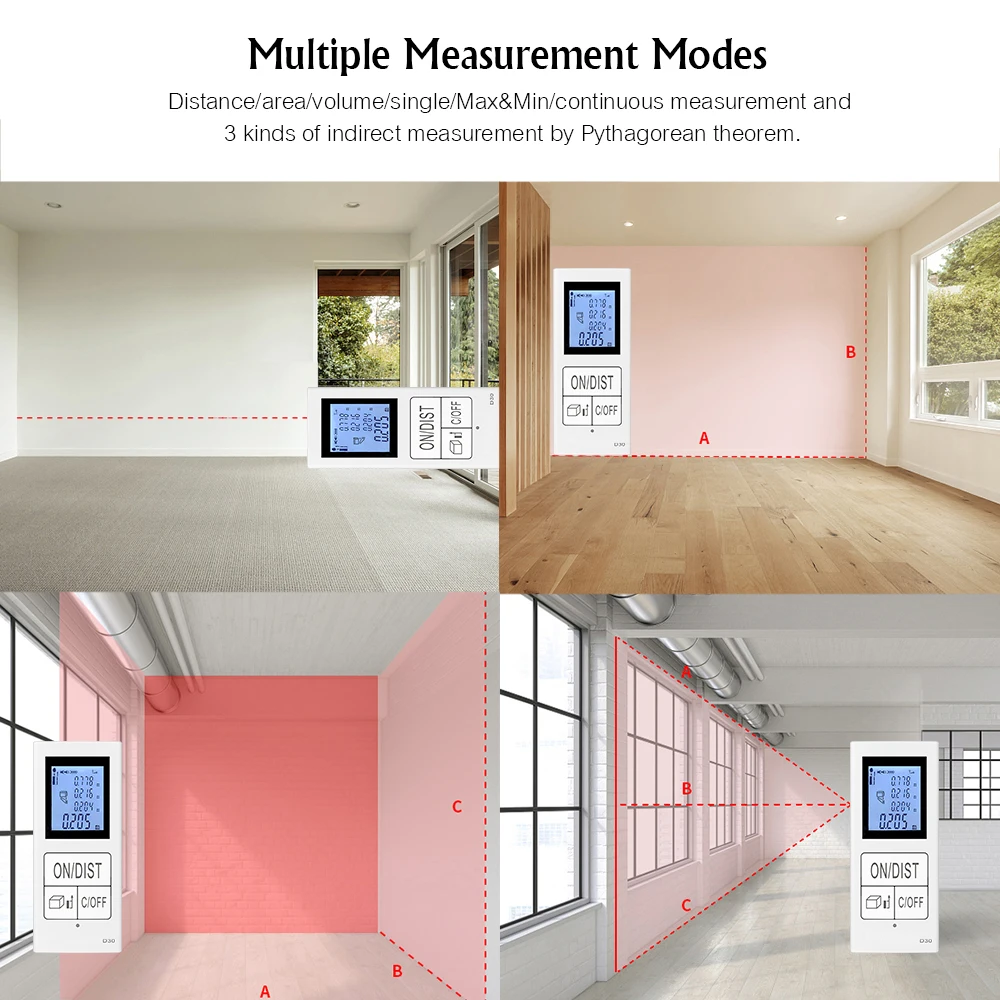 Портативный лазерный дальномер портативный измеритель расстояния с USB