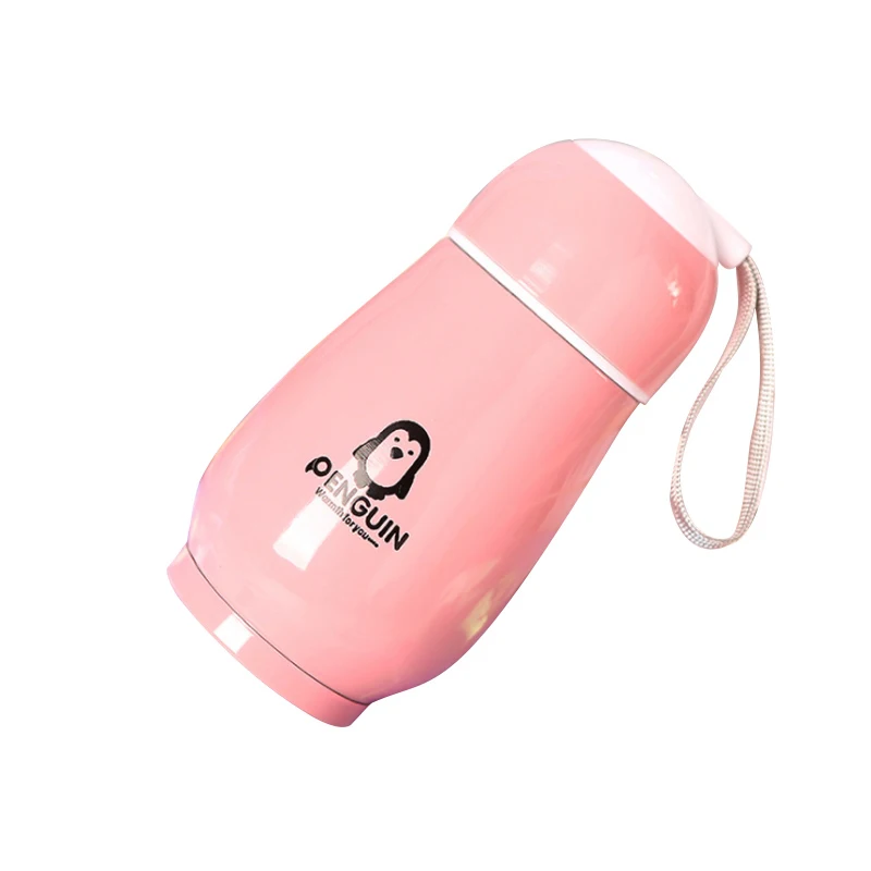 Термос с двойным вкладышем вакуумная фляжка внутренняя чашка пингвин дети