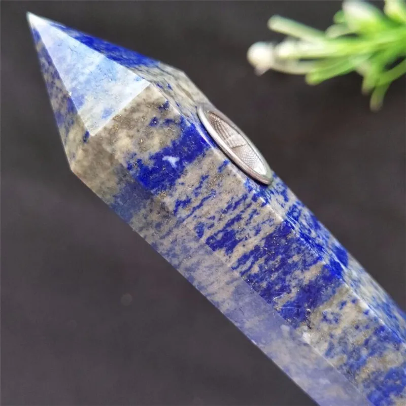 Натуральный кристалл Лазурит Камень трубка курительная палочка Исцеление | Дом и