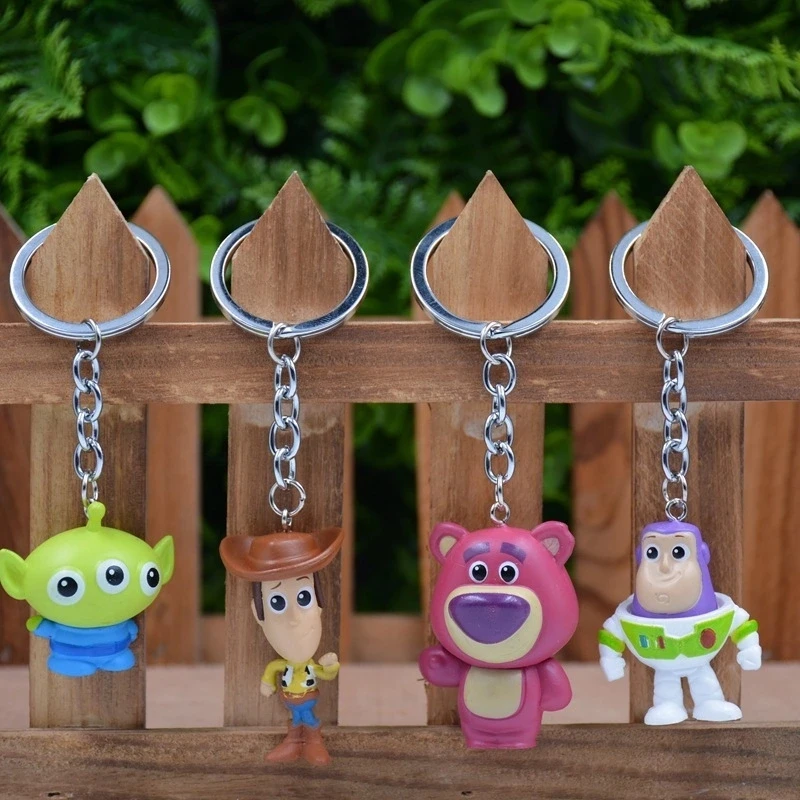 

Girls Friends Story Movie Q Version Woody Buzz Light Years Pink Pig PVC Action Figure Model Keychain Toys For Children's Gifts