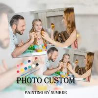 chenistory photo custom paint by number for adults children kits gift picture drawing acrylic family portrait personality diy
