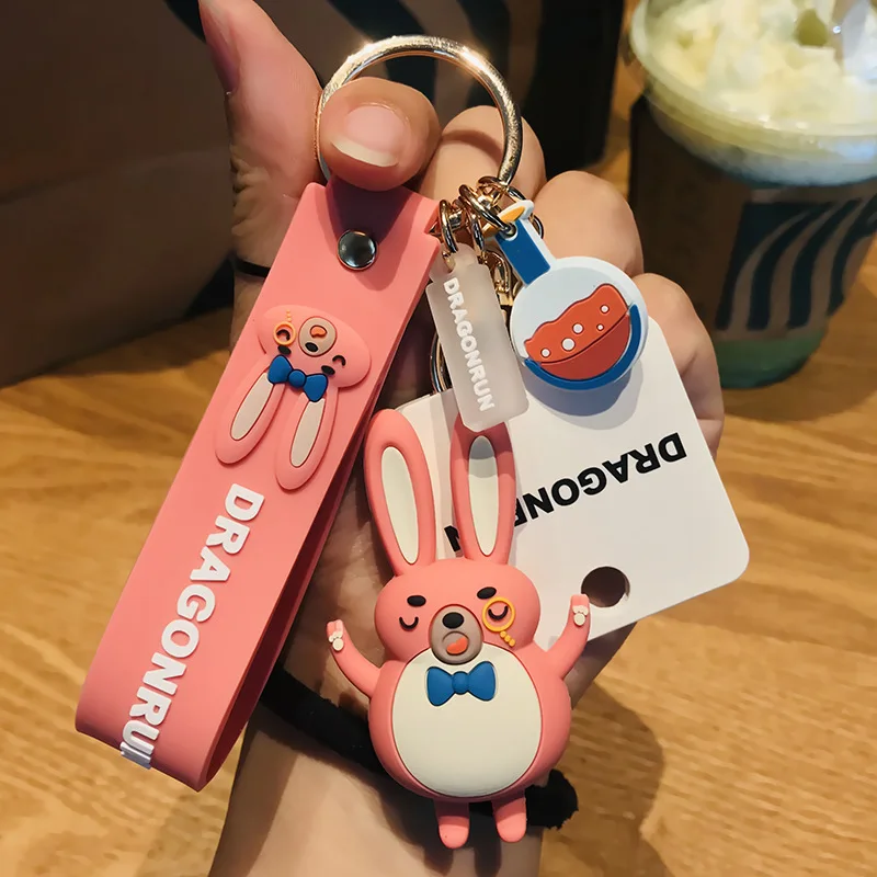 

Cartoon Dream Rabbit Keychain Cute PVC Female Creative Doll School Bag Ornaments Couple Car Key Chain Lovely Gift New