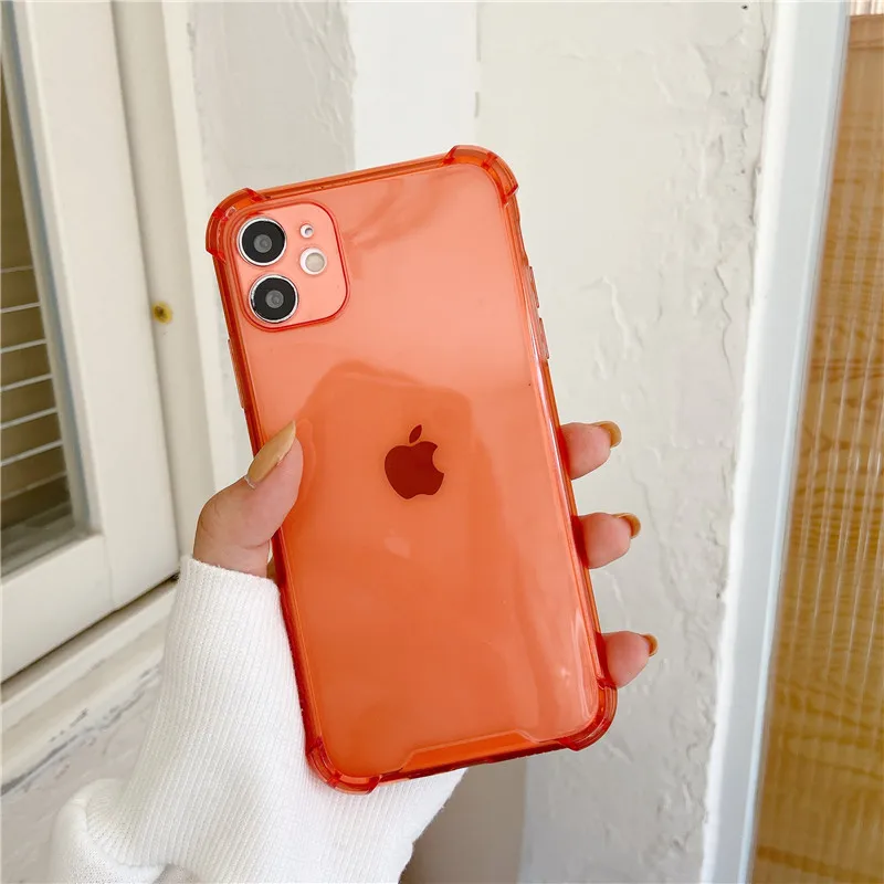 

Lens Protection Clear Phone Case for IPhone 11 12 Pro Max Case Silicone Soft Cover for IPhone 12 Mini XS X 8 7 6s Plus XR Case