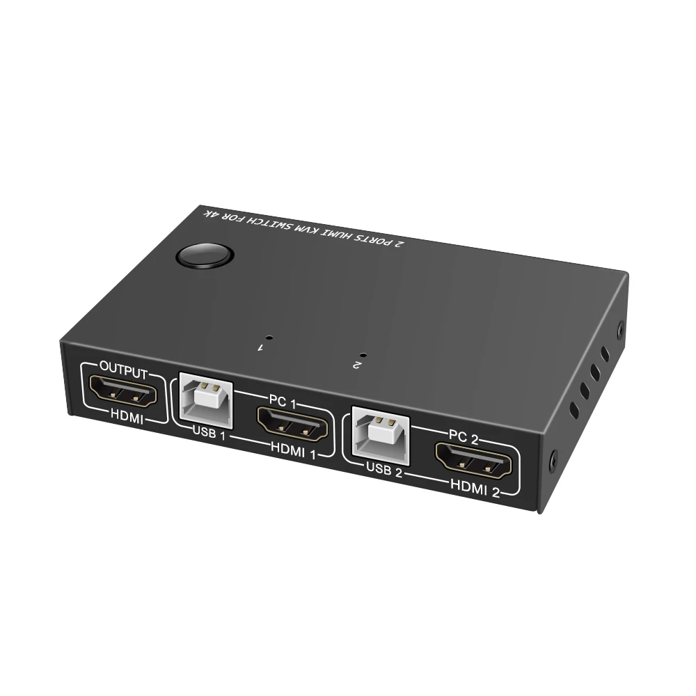

2 In 1 Out Design HDMI-Compatible Switch Box 2 Ports 4K Video Display USB Switch KVM Splitter Box For 2 PC Sharing Keyboard