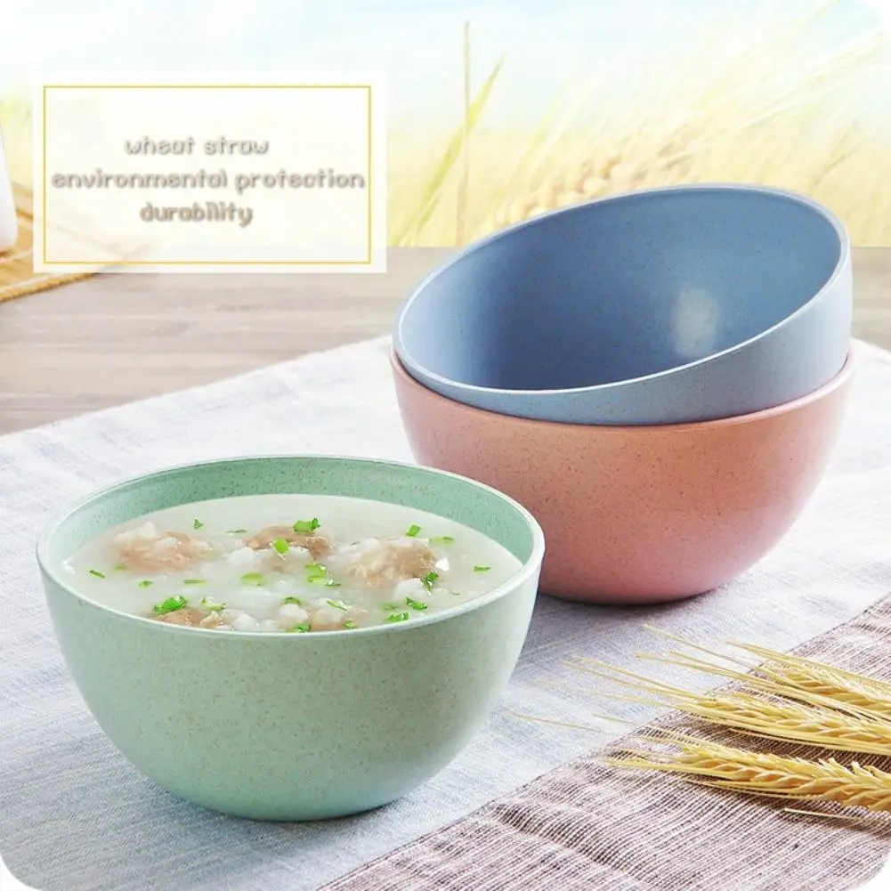 

Eco-friendly Wheat Straw Children Bowl Rice Noodle Soup Dessert Salad Bowl Creative Household Kitchen Tableware