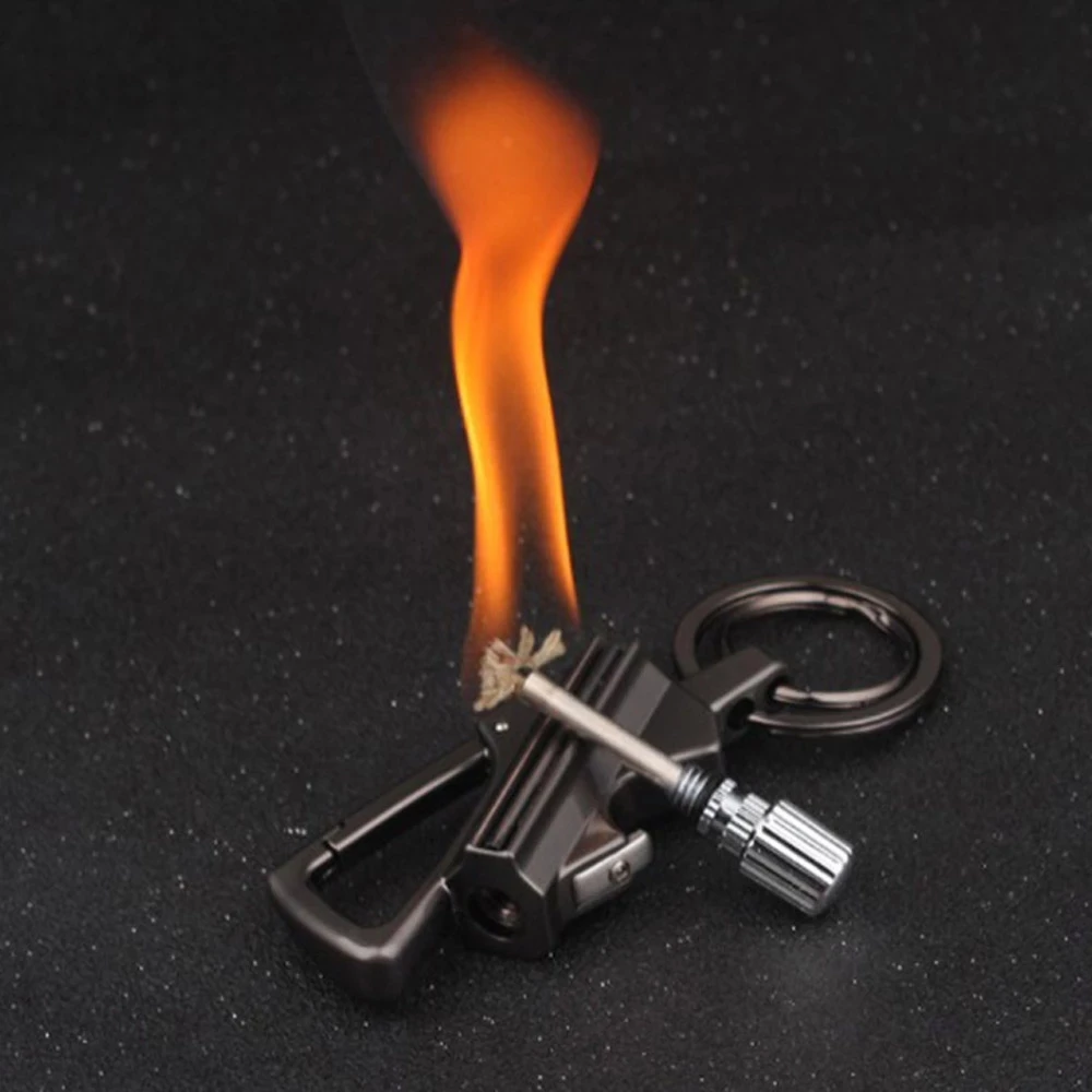 

Dropship Suppliers Metal Keychain Lighters Permanent Match Lighter Flint Fire Starer Outdoor Kerosene Oil Lighter Men Gadgets