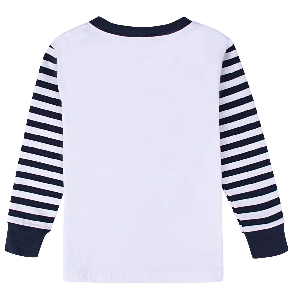 Детские пижамы для мальчиков комплект одежды сна в морскую и полоску с пиратским