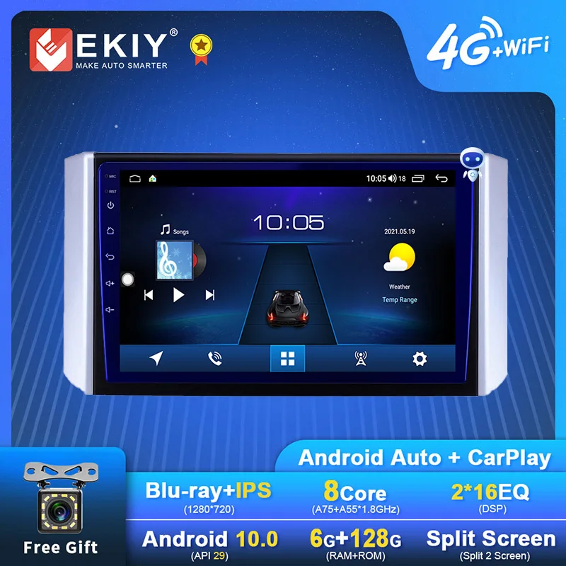 

EKIY IPS Androud Car Radio For Mitsubishi Xpander 2017-2020 Carplay Navigation GPS Multimedia Player Auto Stereo no 2 din DVD FM