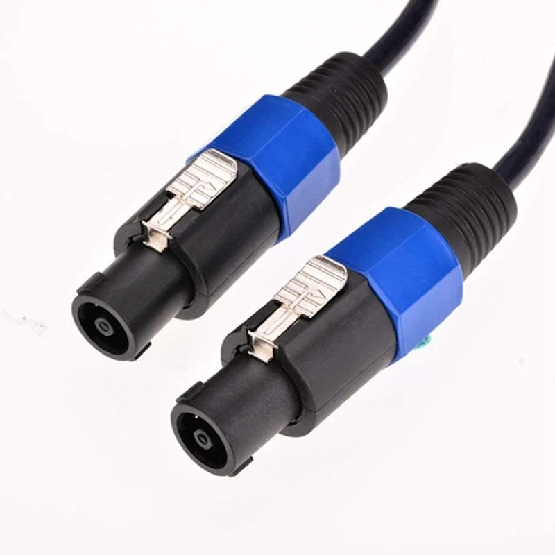 

2 Pack 25 Ft Male Speakon to Speakon Cables, Professional 12 Gauge AWG o Cord DJ Speaker Cable Wire with Twist Lock