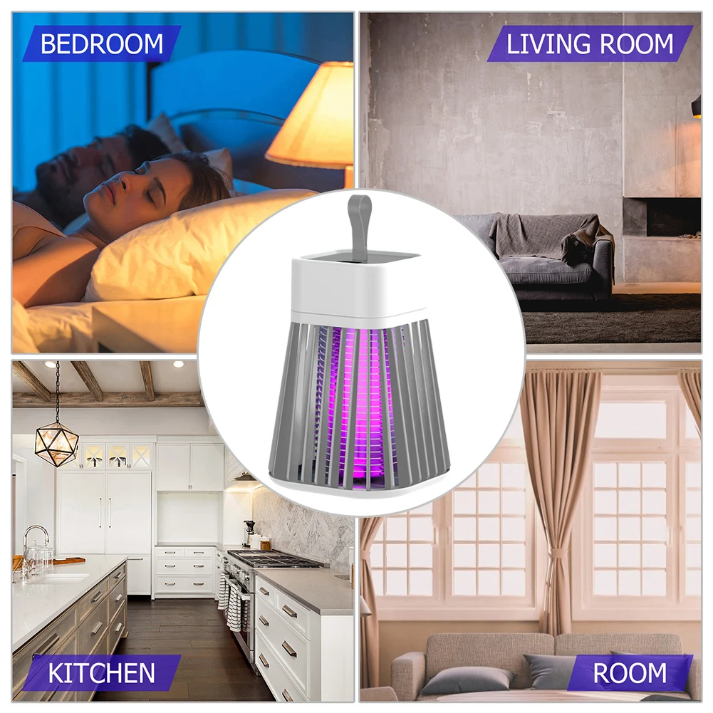 

USB Electric Fly Insect Zapper LED Light Mute Bug Pest Control Mosquito Killer Radiationless Repellent Lamp Night Light