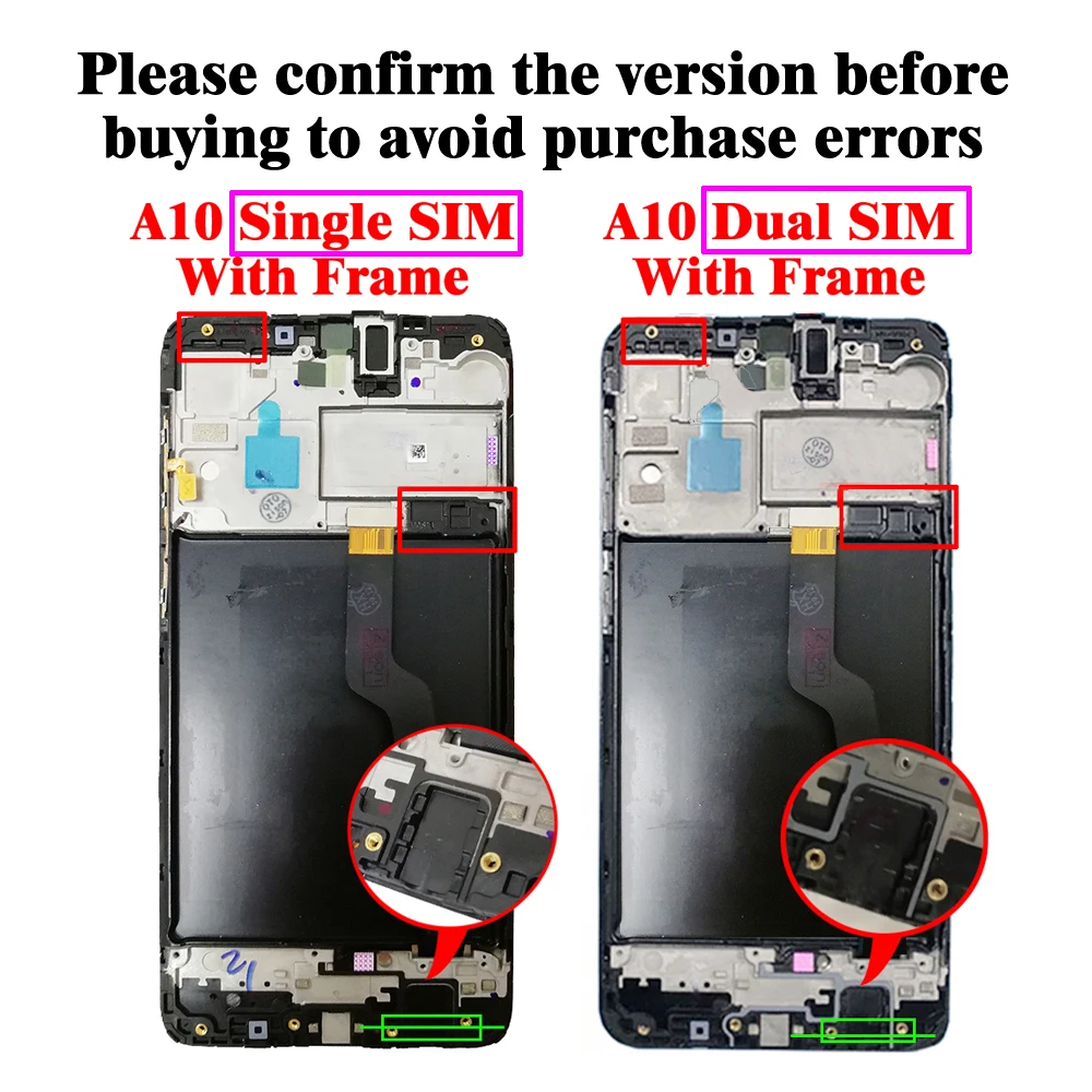 Ceny A105 Wyświetlacz LCD Z Ramką Do Samsung Galaxy A10 2019 Ekran Telefonu Komórkowego A105F SM-A105F/DS A105FN A105G A105M Ekran Dotykowy Digitizer Zgromadzenia