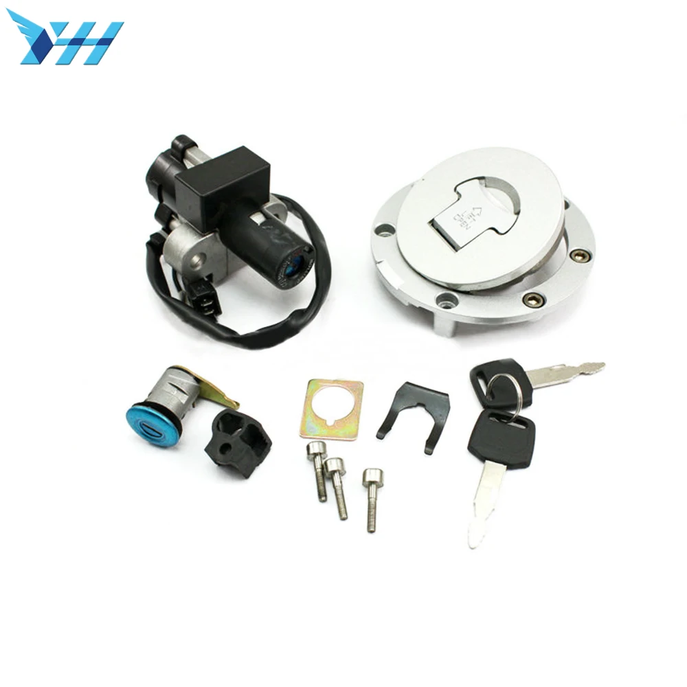 

Motorcycle Lock Set Ignition Switch Fuel Gas Tank Cap Seat Lock Keys For Honda CBR250 MC19 22 CBR400 NC23