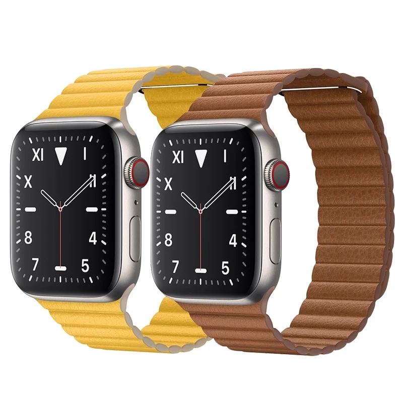 Кожаный ремешок для часов apple watch 44 мм 40 iwatch 42 38 кожаный 5 4 3 мм|Ремешки часов| |