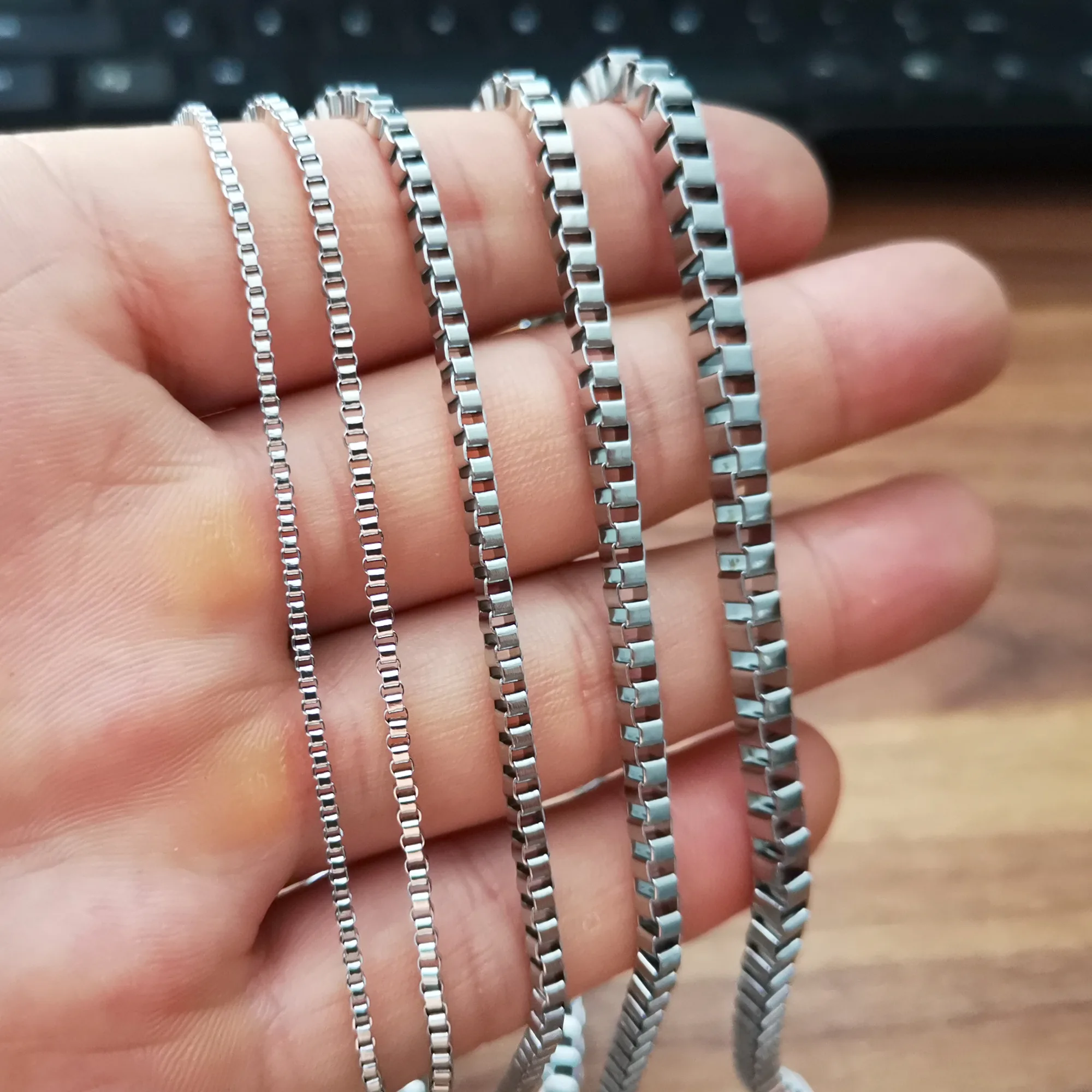 10 метров оптом 1 6 мм/2 4 мм/3 мм/4 мм коробка из нержавеющей стали цепь фурнитура для