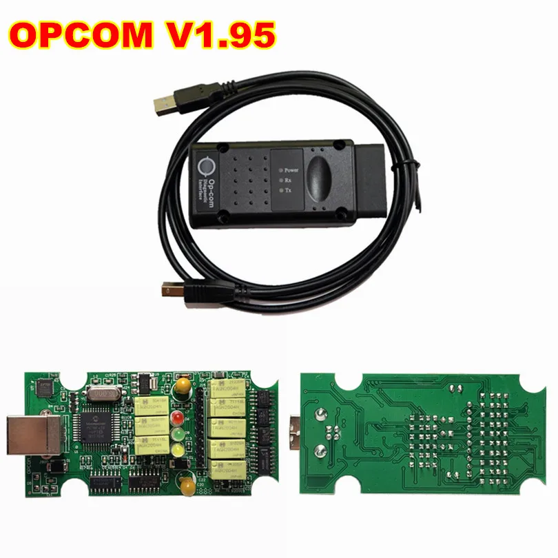 OPCOM 1.95 Самая низкая цена OPCOM V1.59/1,70/V1.95/V1.99 с чипом PIC18F458 OP-COM obd2 сканер диагностический инструмент opcom v1.99 - Цвет: OPCOM 1.95