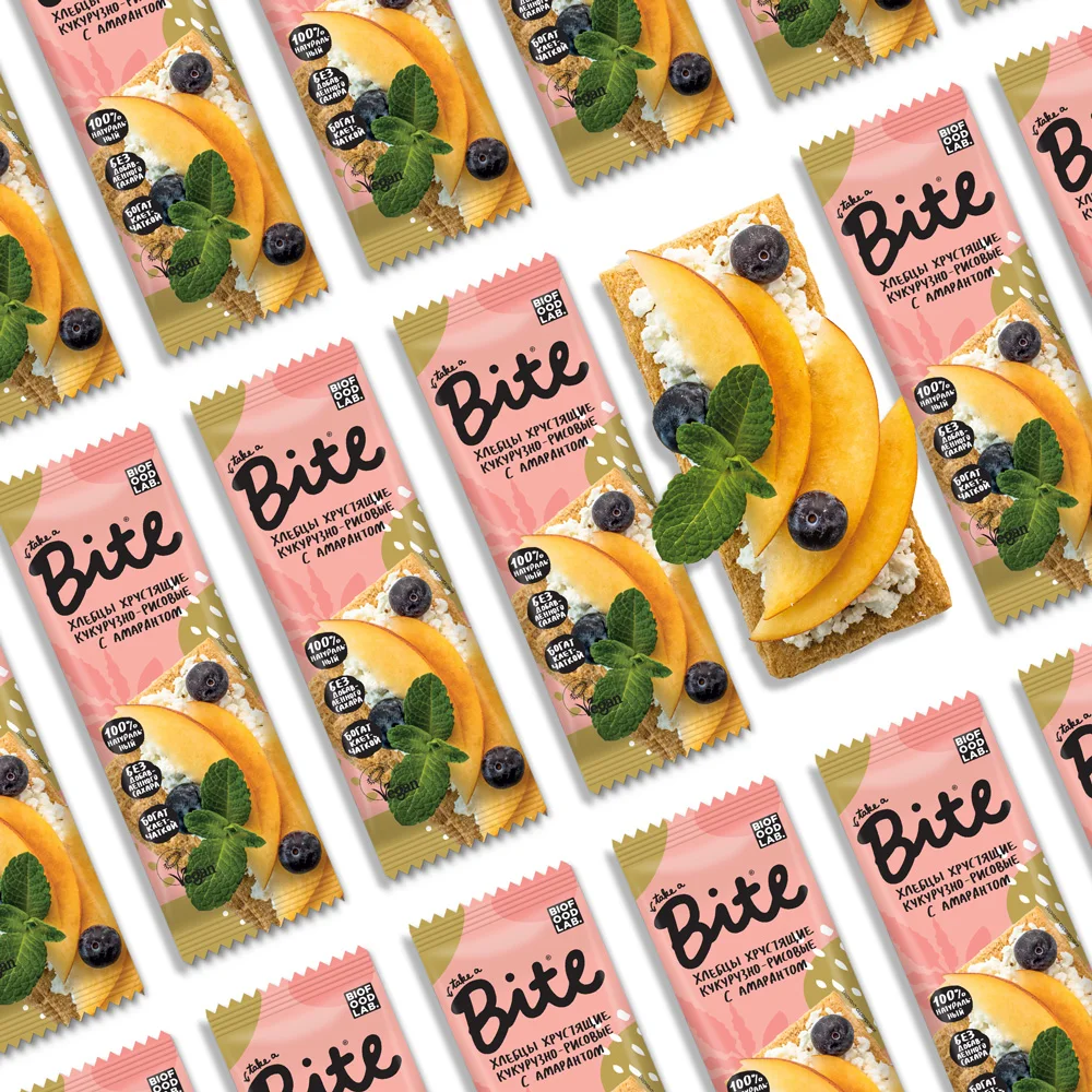 Кукурузно рисовые хлебцы Bite с амарантом 20шт/30г Байт|Крекеры хлеб| |