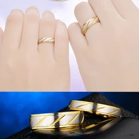 new duobeiduo fashion glamour womens fashion glamour stainless steel couple ring floral striped engagement wedding ring