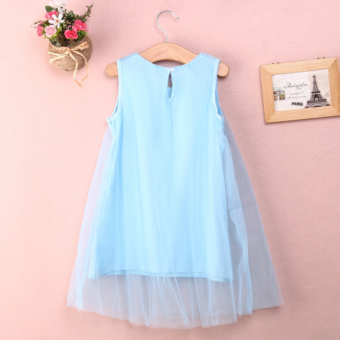 Hot sale Princess Kids Baby Girl Party Dress Pearl Tulle Sundress summer Cute Flower Bead Gown Fancy | Детская одежда и обувь