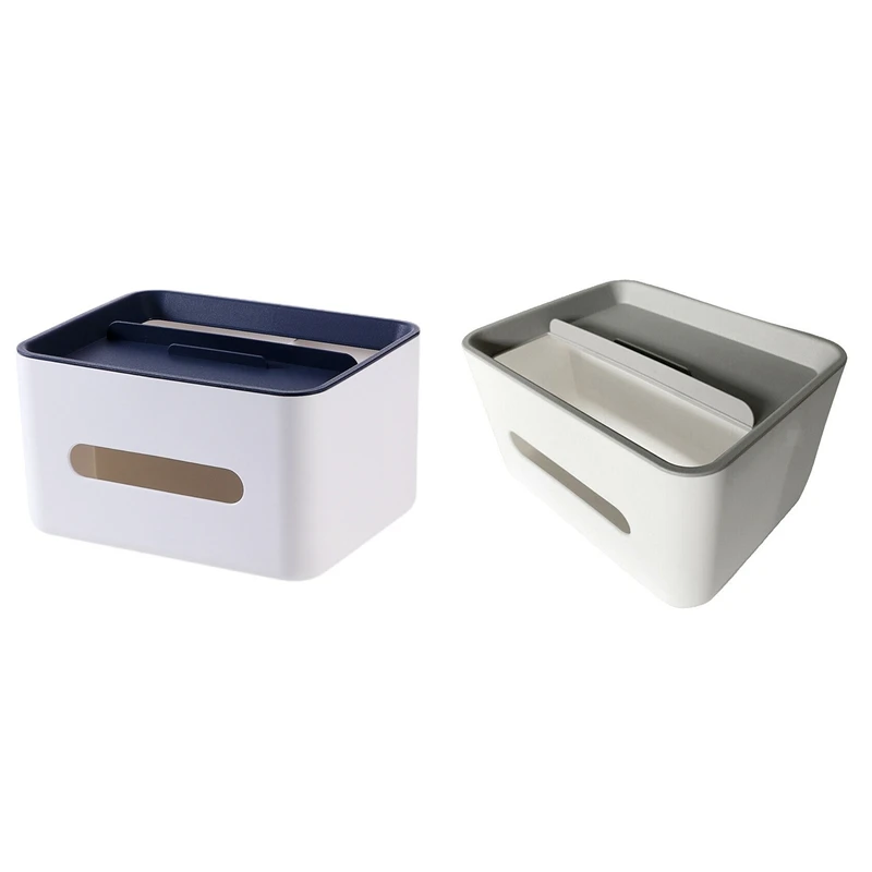 

Tissue Boxes Multifunctional Tissue Box Cover Napkin Holder Home Office Remote Control Storage Wipes Case Desk Organizer
