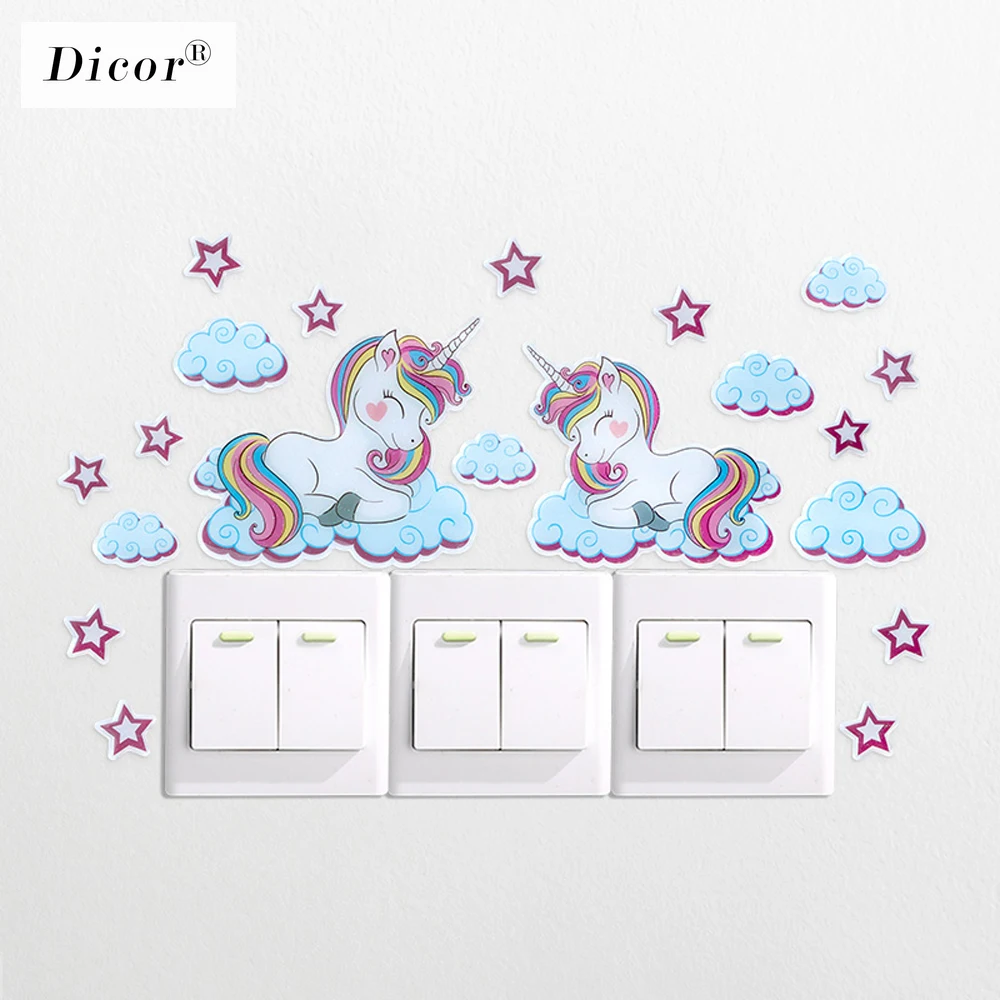 3D животное Единорог Фламинго чехол мультяшный декор комнаты настенный