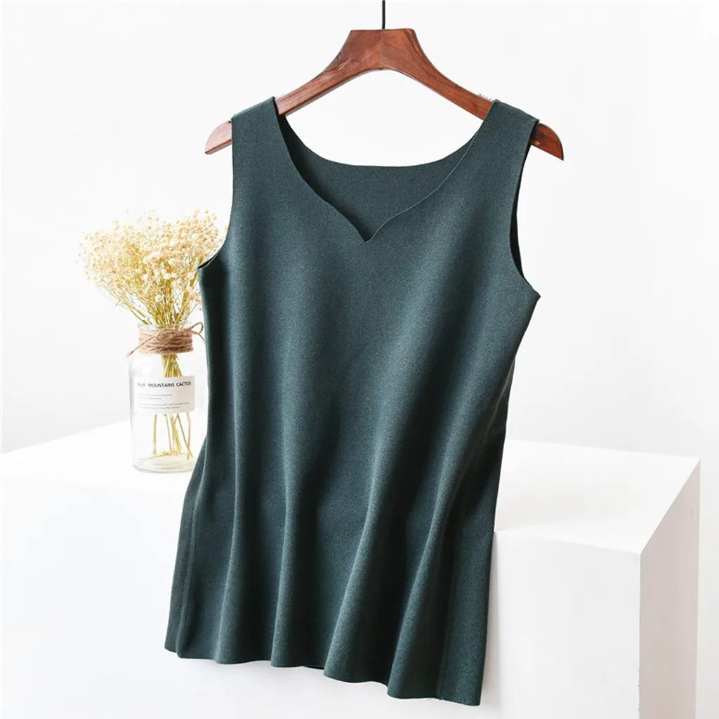 Женский укороченный Топ с V-образным вырезом хлопковая рубашка без рукавов