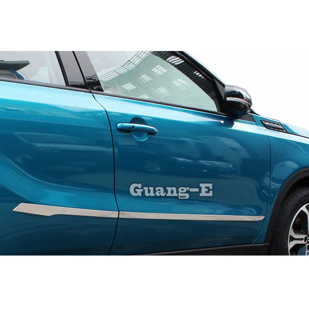 

Стайлинг автомобиля для Suzuki Vitara 2016 2017 2018 2019, крышка детектора из нержавеющей стали отделка кузова, молдинг на боковые двери, ручки, литье