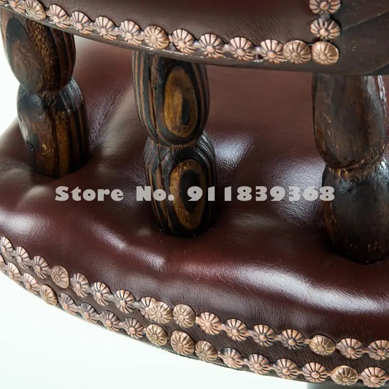 Барный стул барный из массива дерева подъема поворотный ретро стойка