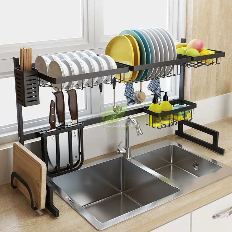 37%Multi Use Stainless Steel Dishes Rack Stready Sink Drain Kitchen Oragnizer Storage Dish Shelf Strong Bearing | Дом и сад
