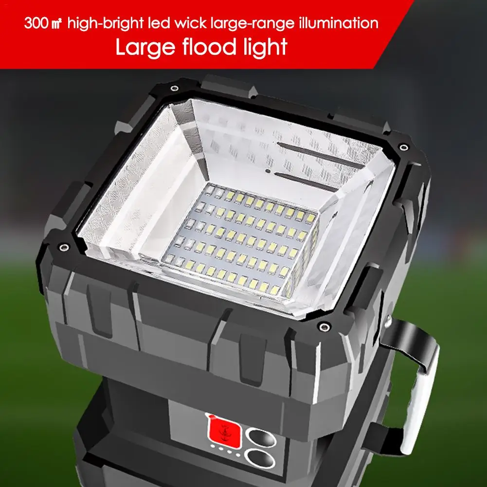 DC 5V40W супер яркий двойной головной фонарик прожектор USB перезаряжаемый портативный наружный рабочий свет солнечный рыболовный свет