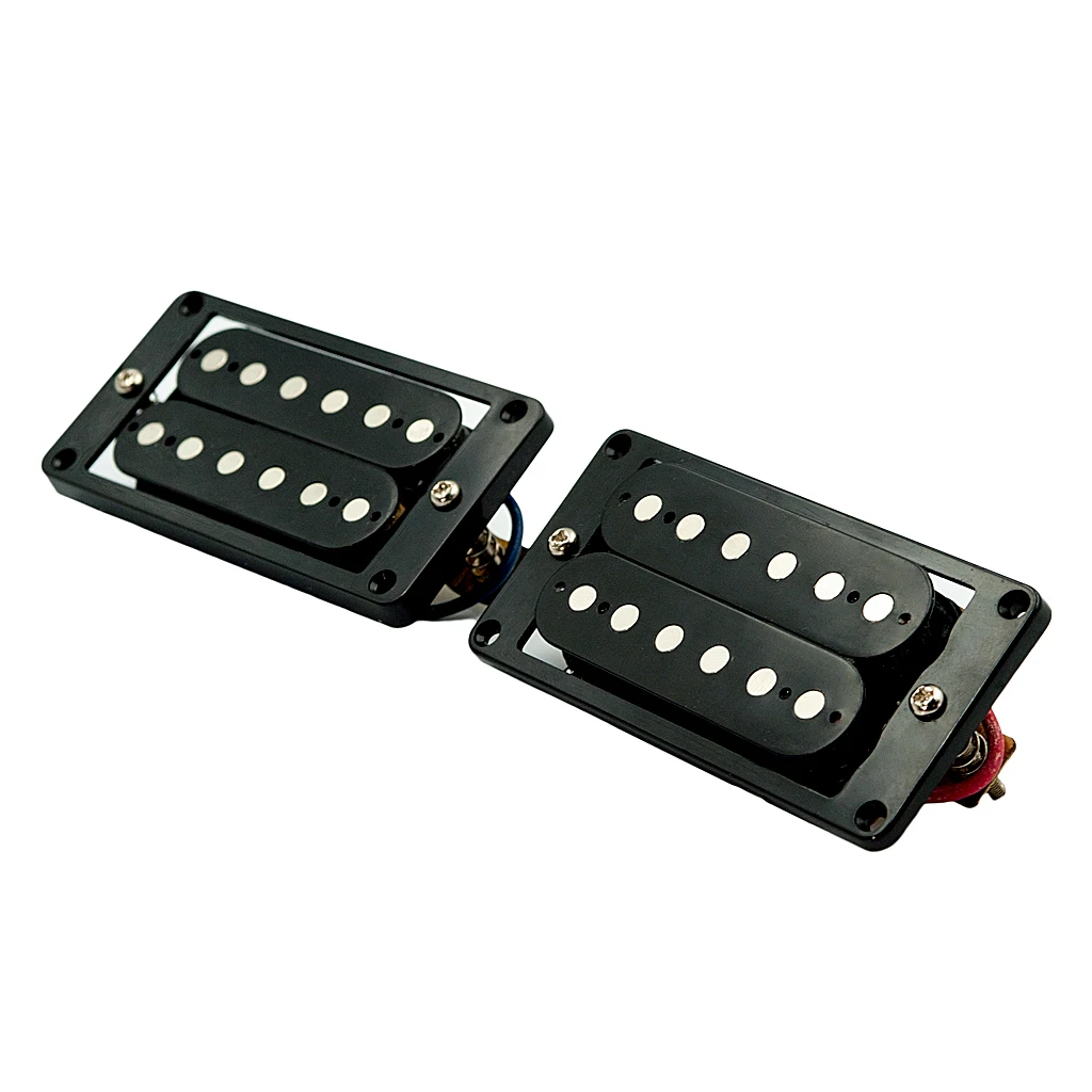 naomi 1 set 2pcs schwarz humbucker doppel coil elektrische gitarre pickups 5052mm wrahmen schraube gitarre pickup neue free global shipping