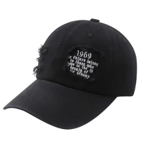fashion unisex washed cotton baseball cap distressed ripped hole adjustable snapback hat hip hop caps outdoor sports hats gorras