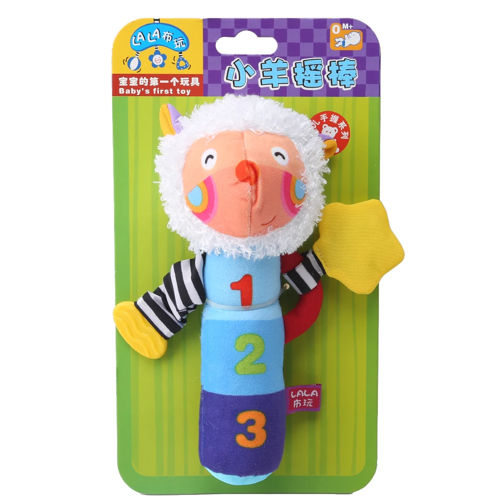 

Cute Different Cartoon Animal BB Stick Hand Bell Rattle Baby Rattle Mobiles Baby Toys Soft Toddler Plush Toys for 0-12 Months