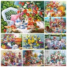 5D алмазная живопись, Садовый цветок, Алмазная мозаика, Набор для вышивки крестиком, искусство стразы, картина, сделай сам, ремесла, украшение для дома