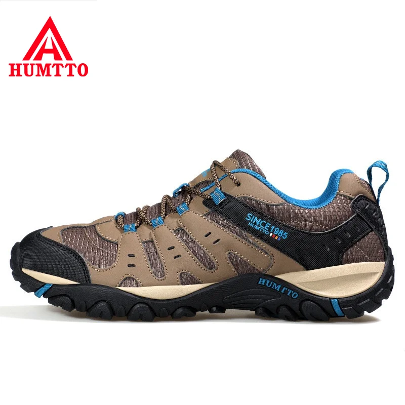 HUMTTO Brand Light Hiking Shoes for Men Breathable Lace Up Mountain Shoes Mens Outdoor Climbing Trekking Tourism Sneakers Male