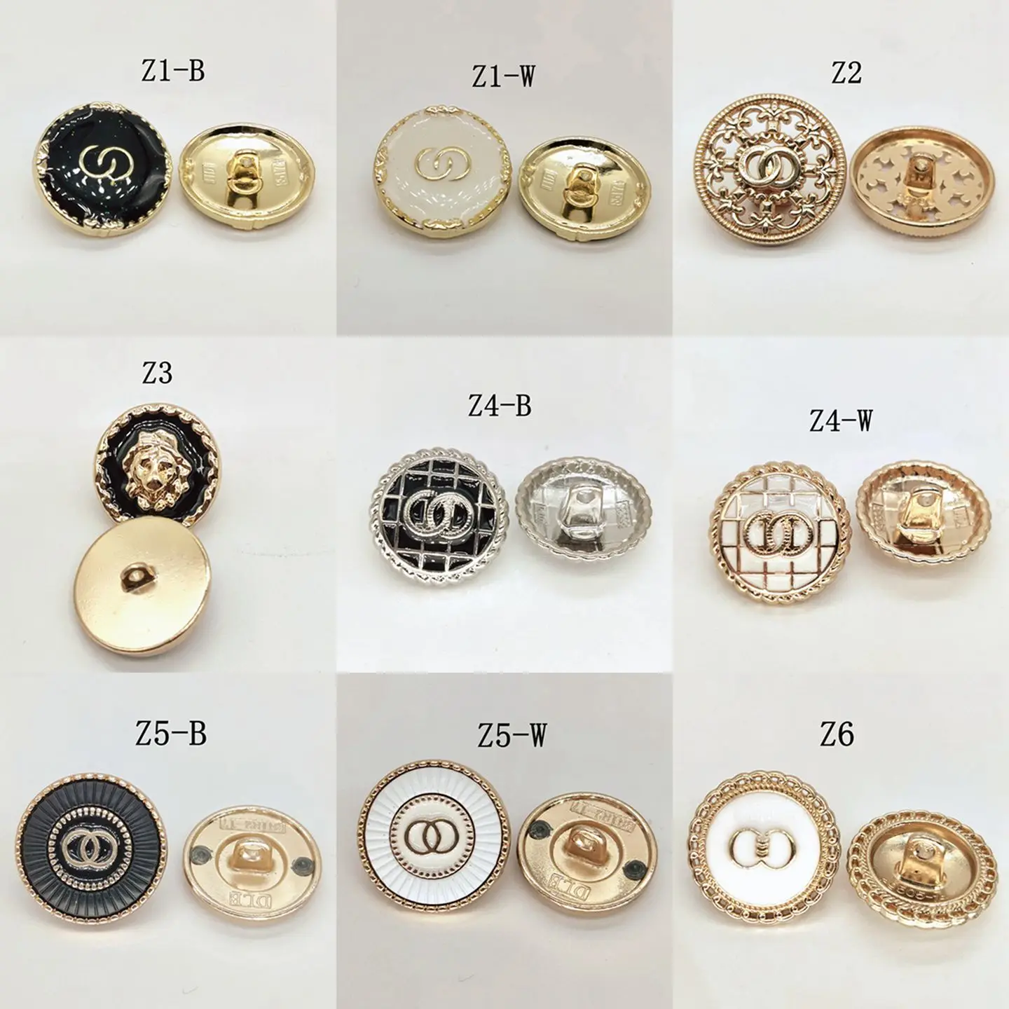 

10Pcs Colors Round Metal LOGO Buttons Women's Clothing Sewing Supplies DIY Products