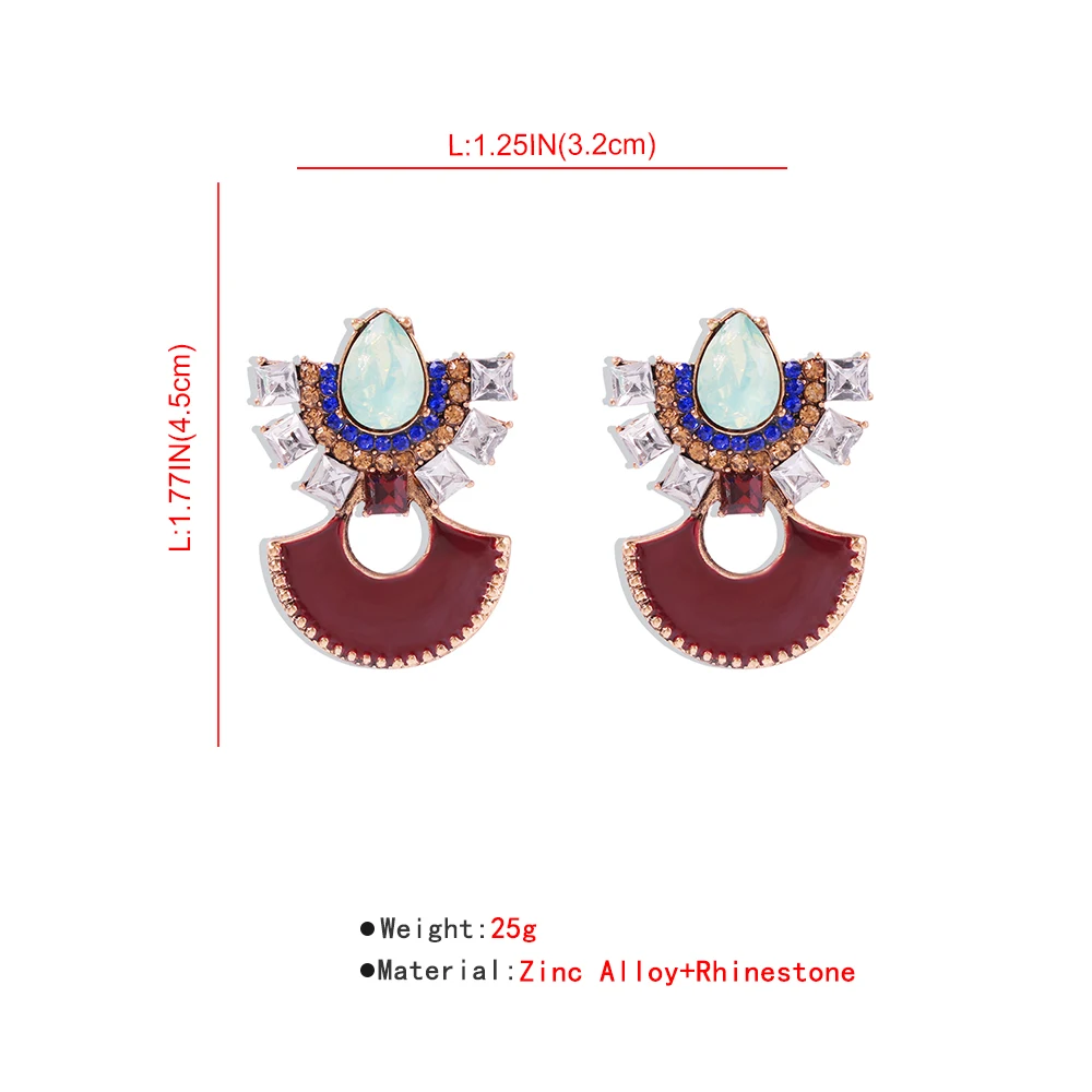

Lalynnly Korean Fashion Fan Drop Earring Bling Rhinestone Crystal Earring Brincos Pendientes Earring Ladies Jewelry Bijoux E9151