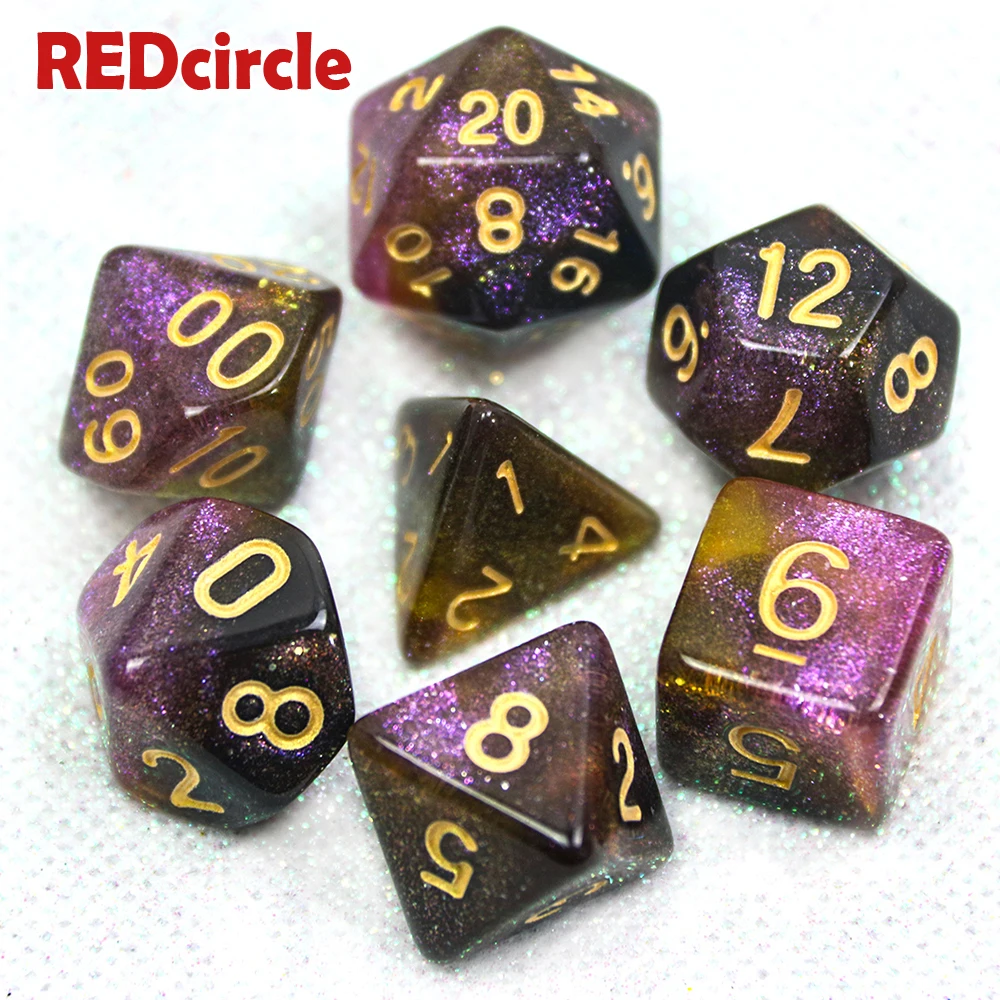 7 шт./компл. DND ролевая игра с уникальным эффектом Вселенная Галактика цифровые