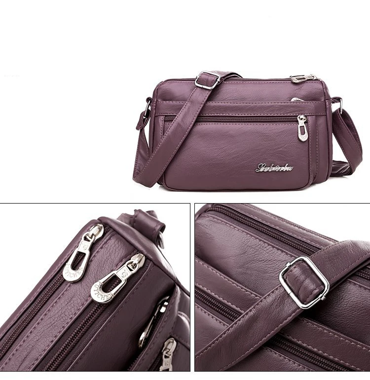 Винтажные сумки из мягкой кожи женские через плечо натуральной на молнии с