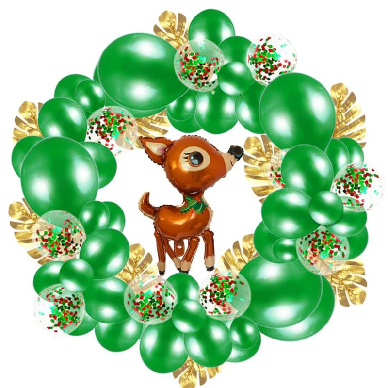 74 шт./компл. Рождественские шары из латекса в виде рождественского венка
