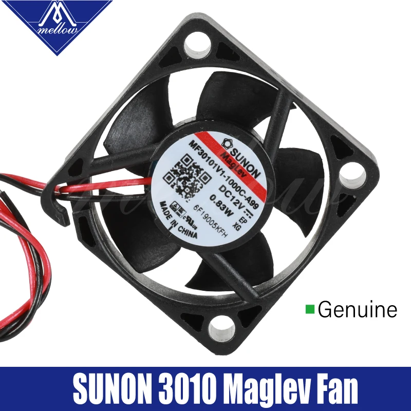 

Mellow Sunon 12V Magnetic Suspension Bearing 3010 Fan 30*30*10mm 3010s DC Fan Cooling V6 Extruder 3D Printer Accessories Parts