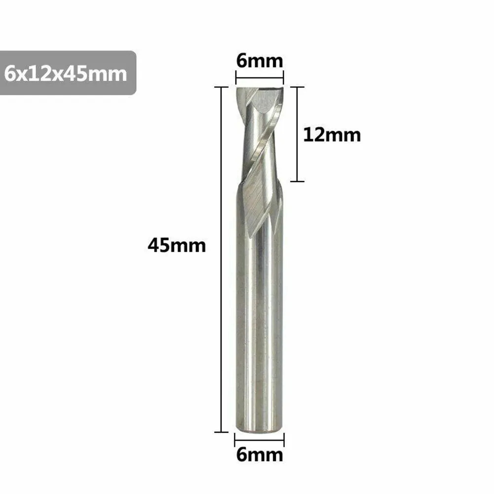 

Wood Carving Router Bit Woodworking Flat End Mill 2 Flutes 6mm Shank Carbide