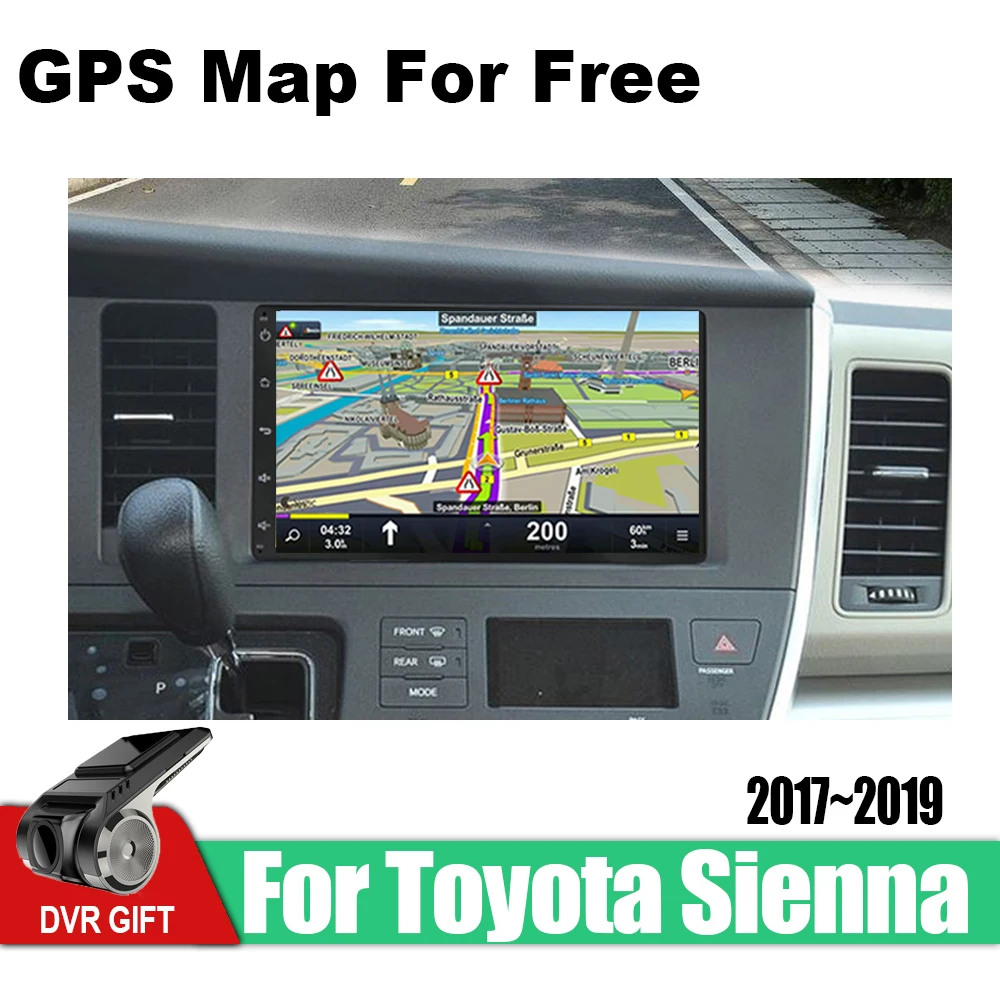 Автомобильный мультимедийный плеер ZaiXi Android с GPS для Toyota Sienna 2017 ~ 2019 автомобильная