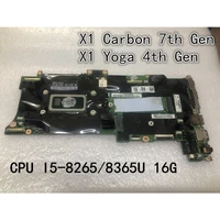 original laptop lenovo thinkpad x1 carbon 7th gen x1 yoga 4th gen motherboard with cpu i5 8265u8365u 16g 01yu356 5b20x57799