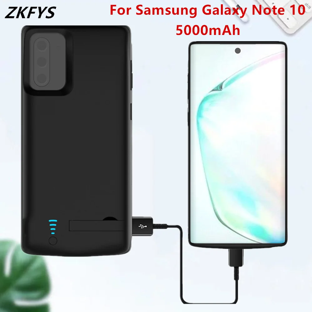 Ударопрочные Чехлы для зарядки аккумуляторов на 5000 мАч Samsung Galaxy Note 10 чехол