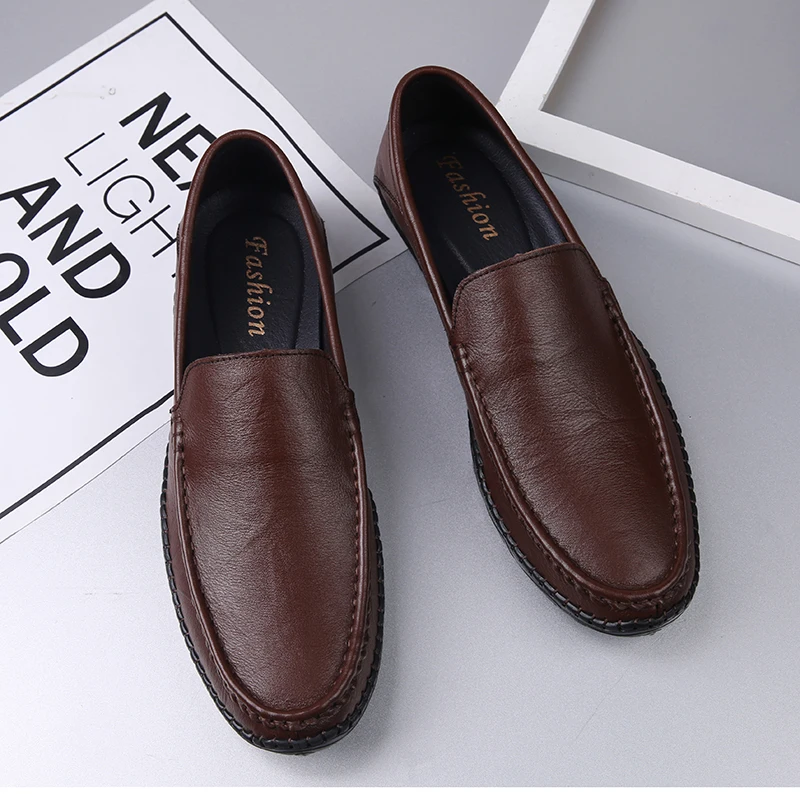 Высококачественные мужские лоферы Деловая Повседневная обувь Мужская из